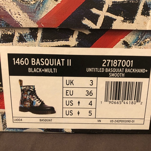 NWT Dr. Martens x Jean-Michel Basquiat size 5/36 - Picture 4 of 7
